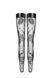 Панчохи Noir Handmade F243 Tulle stockings with patterned flock embroidery - XL &mdash; фото 4 з 7