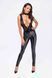 Комбінезон Noir Handmade F298 Libido Deep-V catsuit with collar and pearl chain - 3XL &mdash; фото 3 з 8