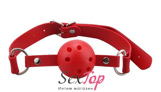 Кляп BDSM-NEW Breathable ball gag plastic, red 280384 фото