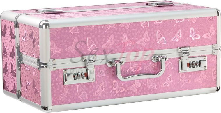 Великий кейс для зберігання секс-іграшок BMS Factory Large Lokable Vibrator Case Pink, кодовий замок - фото товару 2