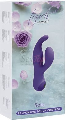 Вібратор-кролик з сенсорним управлінням Touch by SWAN - Solo Purple, глибока вібрація, для точки G - фото товару 9