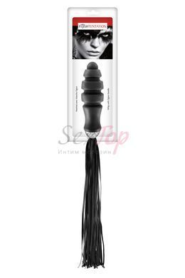 Флоггер с ручкой для проникновения Fetish Tentation Whip with Ogive Handle &mdash;  фото товара 2