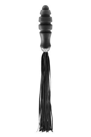 Флоггер с ручкой для проникновения Fetish Tentation Whip with Ogive Handle &mdash;  фото товара 1