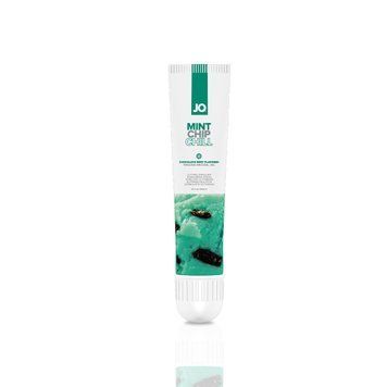 Гель для клитора System JO - Mint Chip Chill (10 мл), можно для поцелуев, вибрация с охлаждением,  - 1
