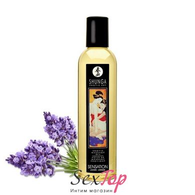 Масажна олія Shunga Sensation – Lavender (250 мл) натуральна зволожувальна SO2872 фото