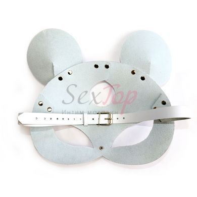 Шкіряна маска мишки Art of Sex - Mouse Mask, колір Білий - фото товару 4