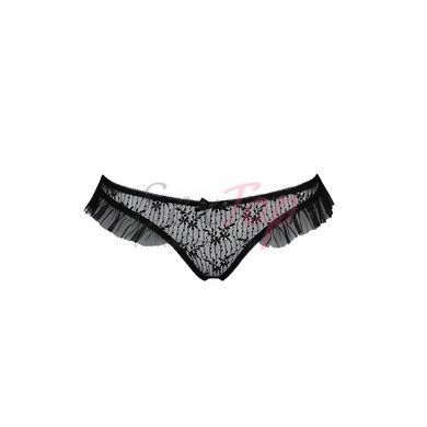 Трусики с оборками DONIA THONG black S/M - Passion Exclusive &mdash;  фото товара 5