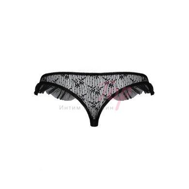 Трусики с оборками DONIA THONG black S/M - Passion Exclusive &mdash;  фото товара 6