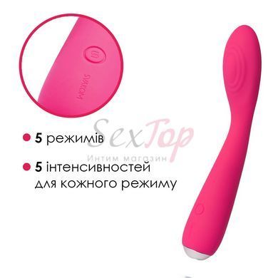 Вібратор для клітора та точки G Svakom Iris Plum Red - фото товару 3