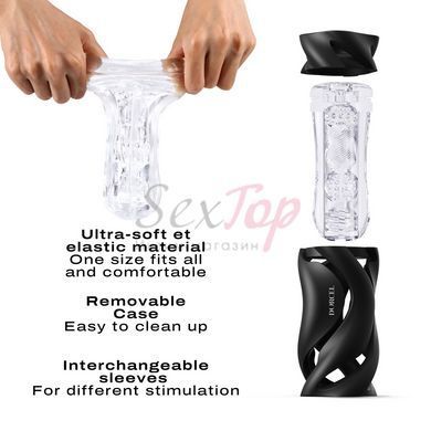 Мастурбатор Dorcel DEEP BLOW BLACK, двойное использование &mdash;  фото товара 4