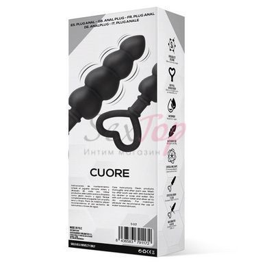 Cuore Anal Plug Silicone Black &mdash;  фото товара 3