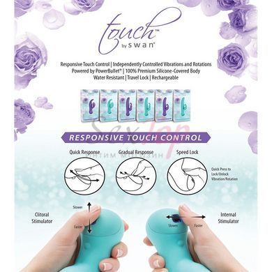 Вібратор-кролик з сенсорним управлінням Touch by SWAN - Solo Purple, глибока вібрація, для точки G - фото товару 8