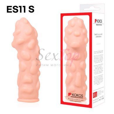 Насадка на член Kokos Extreme Sleeve ES.11 розмір S, потовщувальна, стимулювальний рельєф - фото товару 4