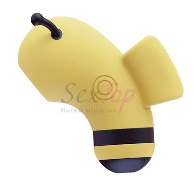 Вакуумний стимулятор із мікрострумами CuteVibe Beebe Yellow, на палець - фото товару 3