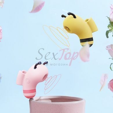 Вакуумний стимулятор із мікрострумами CuteVibe Beebe Yellow, на палець - фото товару 7