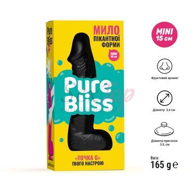 Крафтовое мыло-член с присоской Pure Bliss MINI Black, натуральное &mdash;  фото товара 6