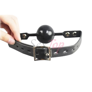 Кляп в рот с красным силиконовым шариком Gag Red Ball, Красный - 2