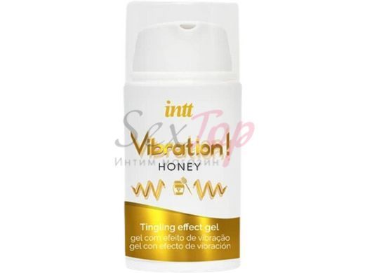 Рідкий вібратор Intt Vibration Honey (15 мл), густий гель, дуже смачний, діє до 30 хвилин - фото товару 2