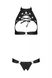 Комплект із екошкіри Passion MALWIA SET with Open Bra 6XL/7XL black, топ та трусики з люверсами SO7101 фото 3