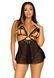 Пеньюар Leg Avenue Lace and mesh babydoll & panty Black M &mdash; фото 1 из 7