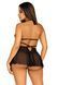 Пеньюар Leg Avenue Lace and mesh babydoll & panty Black M &mdash; фото 2 из 7