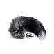 Металлическая анальная пробка Лисий хвост Alive Black And White Fox Tail S, диаметр 2,9 см SO6321 фото 1