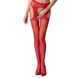 Еротичні колготки-бодістокінг Passion S005 red, імітація панчіх та пояса для панчіх PSS005R фото 1