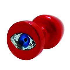 Анальна пробка Diogol Anni R Eye Red Кристал 25мм, кристал Swarovsky у вигляді ока D90211 фото