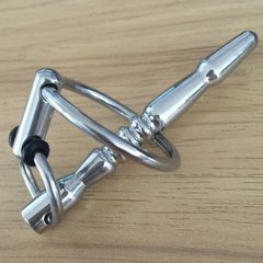 Катетер для пениса с кольцом серебристого цвета серебро 1