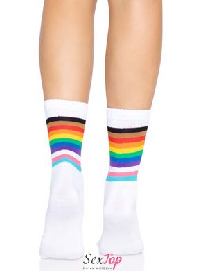 Носки женские в полоску Leg Avenue Pride crew socks Rainbow, 37–43 размер SO8584 фото