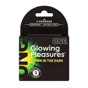 Презервативы ONE Glowing Pleasures 3 шт, картонная коробка - SX0784