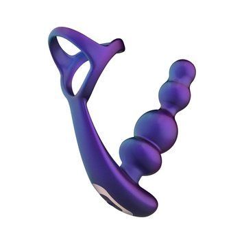 Анальний вібратор з ерекційним кільцем Hueman - Stellar Force Anal Beads with Cockring,  - 1