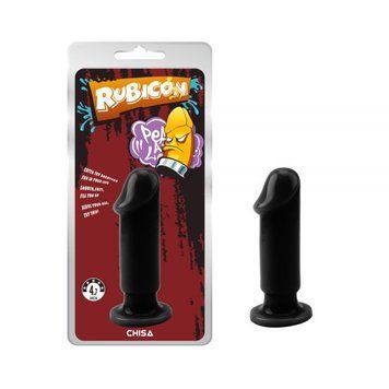Анальная пробка черная с головкой Chisa Evil Dildo Plug Medium &mdash;  фото товара 1