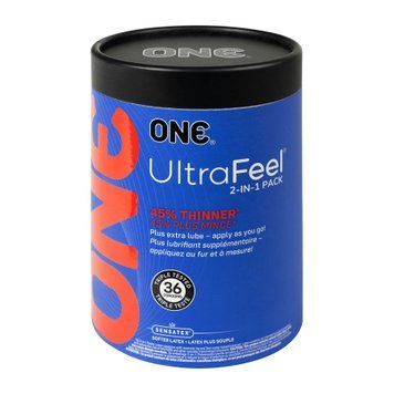 Презервативы ONE Ultra Feel, ультратонкие, с дополнительной смазкой, 36 шт, подарочная упаковка-тубус,  - 1