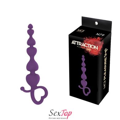 Анальные бусы MAI Attraction Toys №79 Purple, длина 18см, диаметр 3,1см SO4638 фото