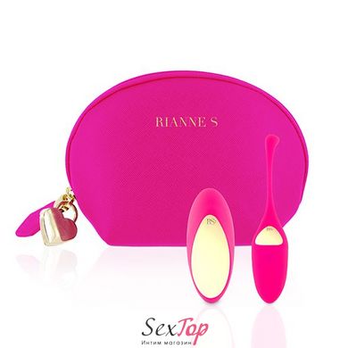 Віброяйце Rianne S: Pulsy Playball Deep Pink з вібрувальним пультом ДК, косметичка-чехол, 10 режимів SO3885 фото