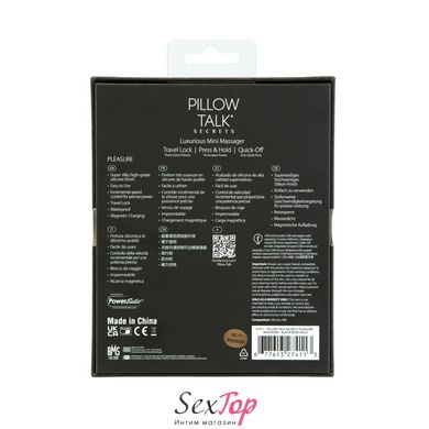 Мінівібромасажер Pillow Talk Secrets - Pleasure - Clitoral Vibrator Wand, потужний мотор SO8244 фото