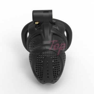 Пояс вірності з 3D дизайном чоловічої із пластмаси або нержавіючої медичної сталі чорного кольору Bdsm4u Cage B - фото товару 2
