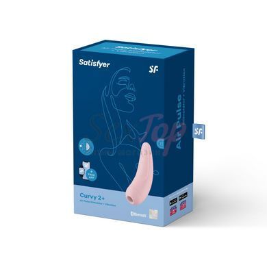 Вакуумний кліторальний стимулятор Satisfyer Curvy 2+ Pink з керуванням через інтернет - фото товару 7