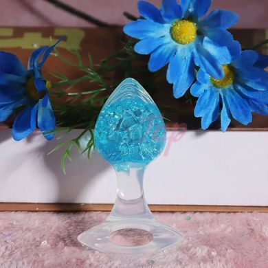Анальная пробка Liebe Seele Heart-shaped Crystal Anal Plug - Blue Medium &mdash;  фото товара 5