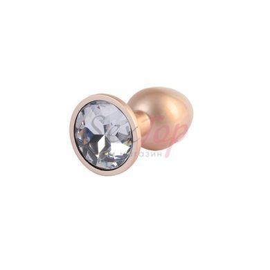 Анальна пробка із кристалом кольору рожевого золота Chisa Candy Gem Butt Plug розмір Small - фото товару 5