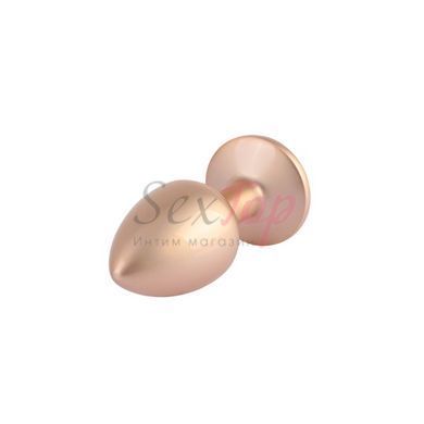 Анальна пробка із кристалом кольору рожевого золота Chisa Candy Gem Butt Plug розмір Small - фото товару 3