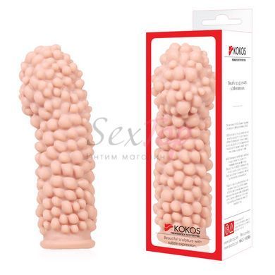 Насадка на член Kokos Extreme Sleeve ES.08 розмір M, потовщувальна, стимулюючий рельєф - фото товару 4