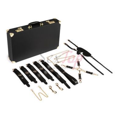 Набір для BDSM Bedroom Fantasies: Bondage Suitcase 13 Pcs - Cow Leather - фото товару 2