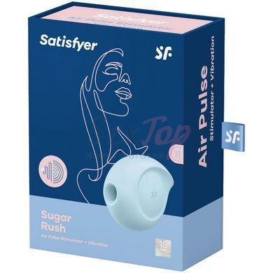 Вакуумный клиторальный стимулятор с вибрацией Satisfyer Sugar Rush Blue &mdash;  фото товара 4