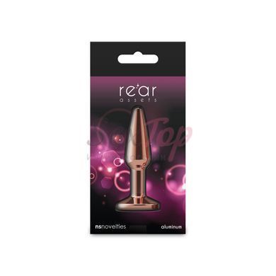 Анальна пробка NS Novelties Rear Assets - Tapered - Small - Rose Gold - Pink - фото товару 4