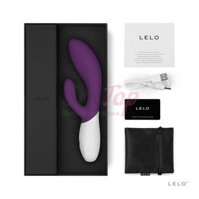 Вібратор-кролик LELO Ina Wave 2 Plum, манливий рух стовбура + вібрації - фото товару 2