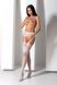 Еротичні ажурні колготки-бодістокінг Passion S029 One Size, white, пояс та панчохи, з доступом SO8959 фото 6