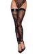 Чулки Noir Handmade F243 Tulle stockings with patterned flock embroidery - XXL &mdash; фото 1 из 7