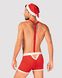 Мужской эротический костюм Санта-Клауса Obsessive Mr Claus L/XL, боксеры на подтяжках, шапочка с пом SO7295 фото 2